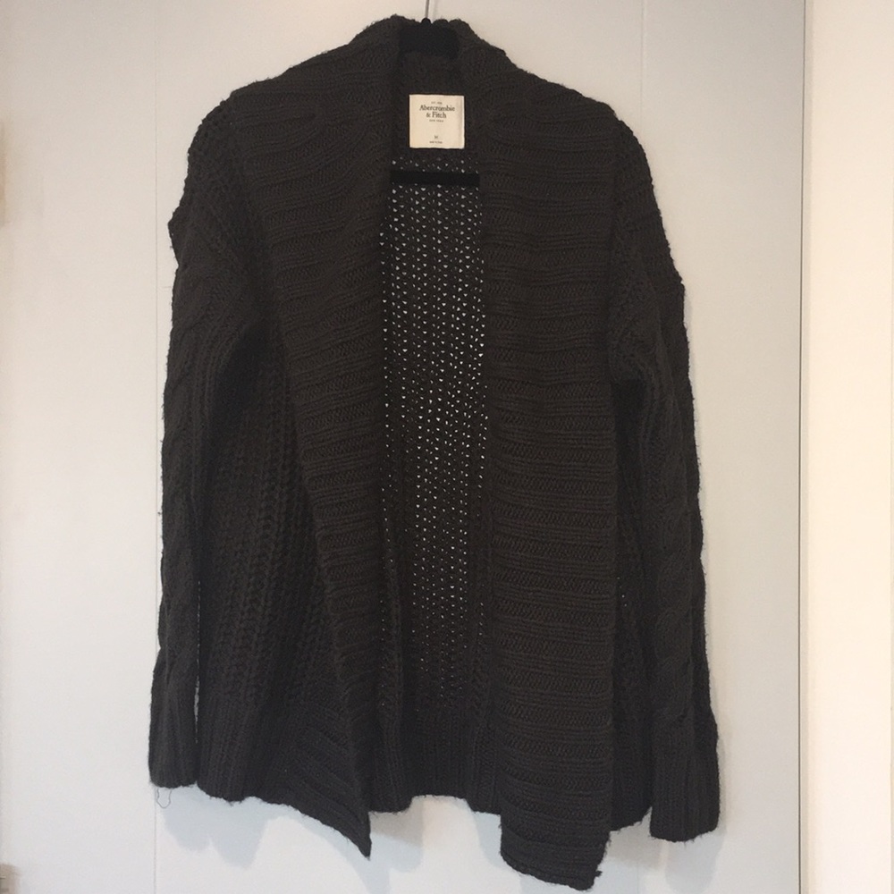 Brown, Knit Cardigan